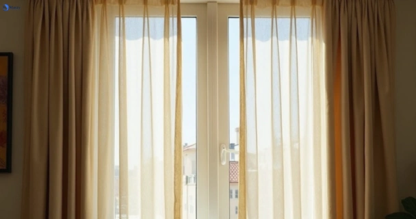 Dull dusty drapes in strathmore-heights-vic before professional cleaning